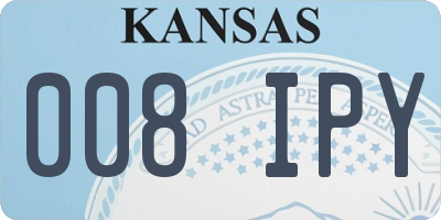 KS license plate 008IPY