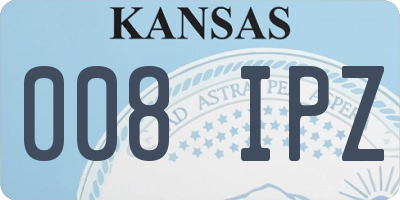 KS license plate 008IPZ