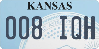 KS license plate 008IQH