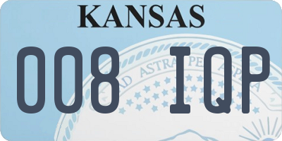 KS license plate 008IQP
