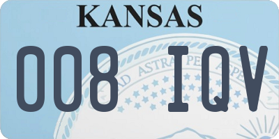 KS license plate 008IQV