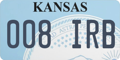 KS license plate 008IRB