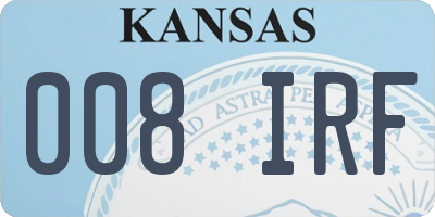 KS license plate 008IRF