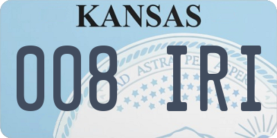 KS license plate 008IRI