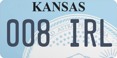 KS license plate 008IRL