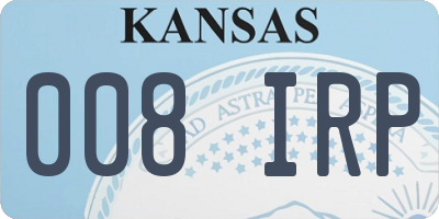 KS license plate 008IRP