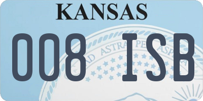 KS license plate 008ISB