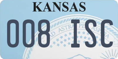 KS license plate 008ISC
