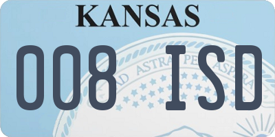 KS license plate 008ISD