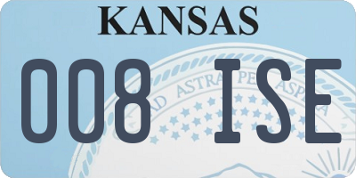 KS license plate 008ISE
