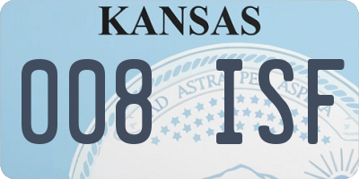 KS license plate 008ISF