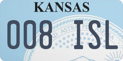 KS license plate 008ISL
