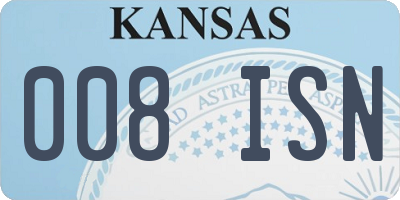 KS license plate 008ISN