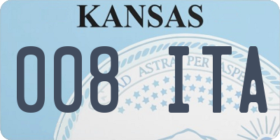 KS license plate 008ITA