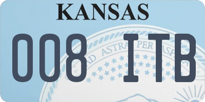 KS license plate 008ITB