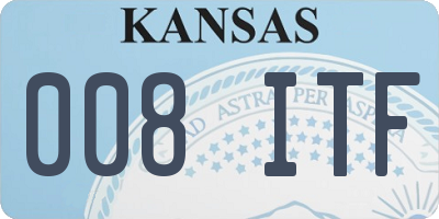 KS license plate 008ITF