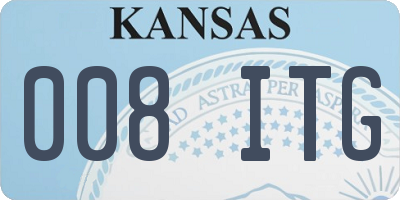 KS license plate 008ITG