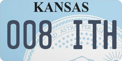 KS license plate 008ITH