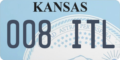 KS license plate 008ITL