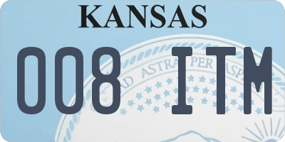 KS license plate 008ITM