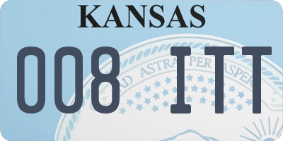 KS license plate 008ITT