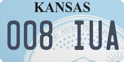 KS license plate 008IUA