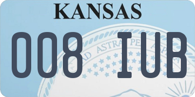 KS license plate 008IUB