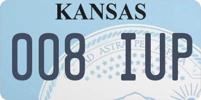 KS license plate 008IUP