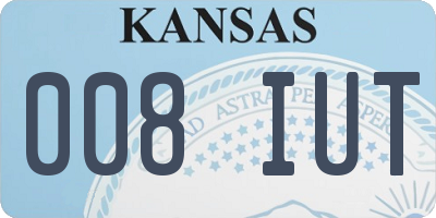 KS license plate 008IUT