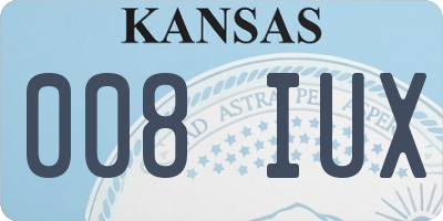 KS license plate 008IUX