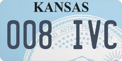 KS license plate 008IVC