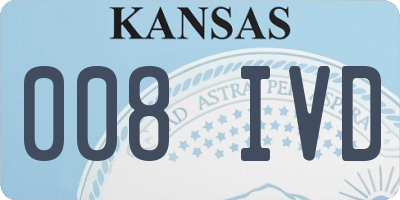KS license plate 008IVD