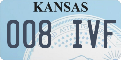 KS license plate 008IVF