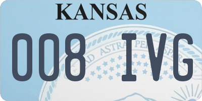 KS license plate 008IVG