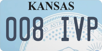 KS license plate 008IVP