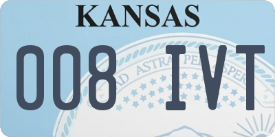 KS license plate 008IVT