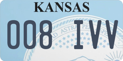 KS license plate 008IVV