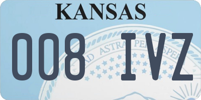 KS license plate 008IVZ