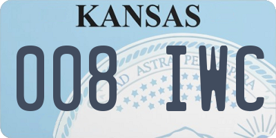 KS license plate 008IWC