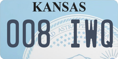 KS license plate 008IWQ