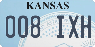 KS license plate 008IXH