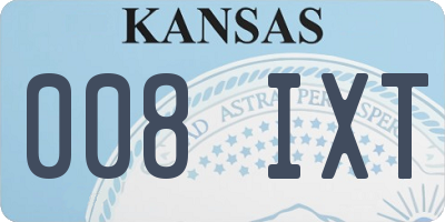 KS license plate 008IXT