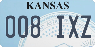 KS license plate 008IXZ