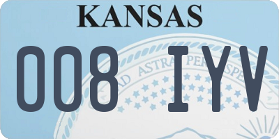 KS license plate 008IYV