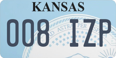KS license plate 008IZP