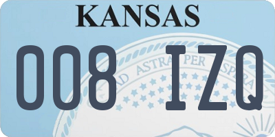 KS license plate 008IZQ