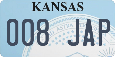 KS license plate 008JAP