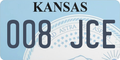 KS license plate 008JCE