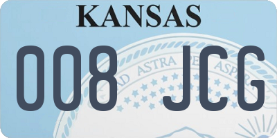 KS license plate 008JCG