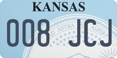 KS license plate 008JCJ